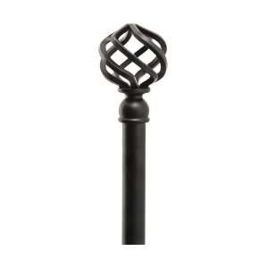  Style Selections 28 to 48 Black Metal Single Curtain Rod 