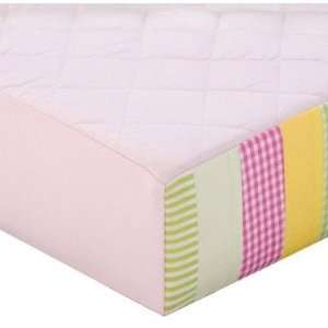   : Bacati   Girls Stripes and Plaids Quilted Changing Pad Cover: Baby