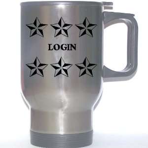  Personal Name Gift   LOGIN Stainless Steel Mug (black 