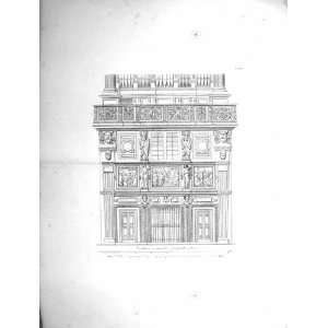 1853 ARCHITECTURE CANTOAI SINISTRA ESTERNO OLD PRINT:  Home 