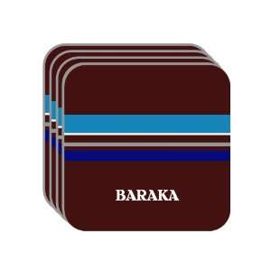 Personal Name Gift   BARAKA Set of 4 Mini Mousepad Coasters (blue 