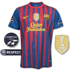  New Soccer Jersey 2011 12 Barcelona Home with Uefa Patch 