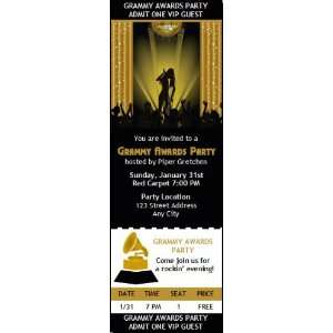  Grammy Awards Party Ticket Invitation 2 Health & Personal 