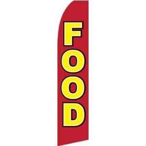  Food Red/Yellow Swooper Feather Flag: Office Products