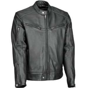  RIVER ROAD MUSKOGEE COOL LEATHER JACKET (BLACK 