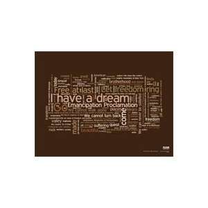  Martin Luther King Jr. Word Cloud Poster: Office Products