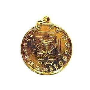  24 K Gold Plated Shree Mahalaxmi Yantra Religious Pendant 