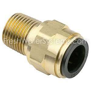  SeaTech 1201 0815 Male Connector Brass   15mm x 1/2 NPT 