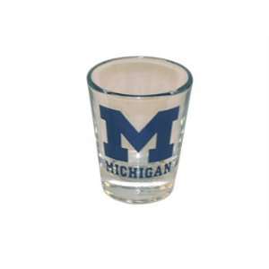 University of Michigan Wolverines Shot Glass M Over Mich:  
