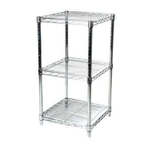  SI 24d x 18w x 34h Mini Chrome Wire Shelving Unit with 