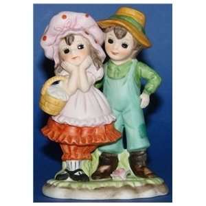  Lefton China Boy Girl Couple Figurine Q0494 Q 0494