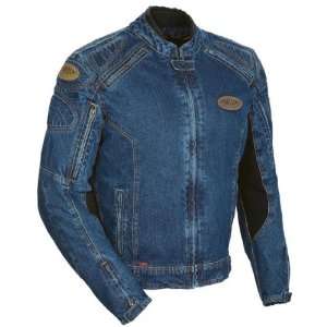  Cortech DSX Mens Denim Street Motorcycle Jacket   Blue 