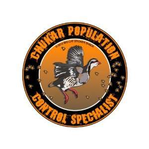  Chukar Population Control Specialist (Bumper Sticker 