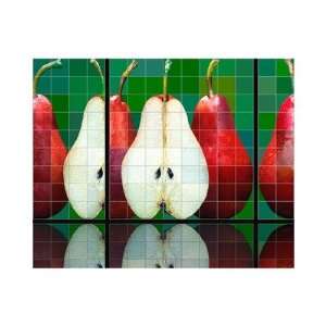  Pears Kitchen Tile Mural Size 12 x 24