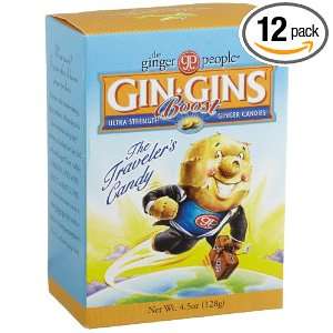 The Ginger People Gin Gins BOOST Ultra Strength Ginger Candy, 4.5 