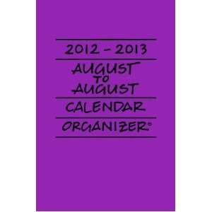  2012 2013 August to August Calendar/Organizer Violet 