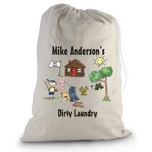  Pen At Hand Stick Figures   Laundry Bag (Camp): Home 