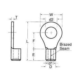  Morris Products 11122 2awg 5/16 Non Insulated Ring 