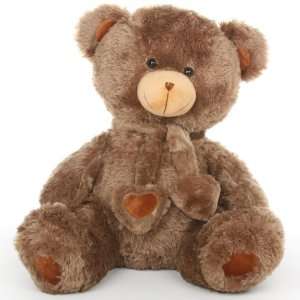    Cheaky Hugs Mocha Brown Soft Heart Teddy Bear 30in: Toys & Games