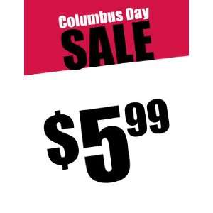  Columbus Day Sale Black Red Sign: Office Products