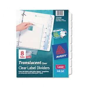  New Avery 12450   Index Maker Clear Label Punched Dividers 