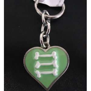  Keychain   Heart with 3 Bones 