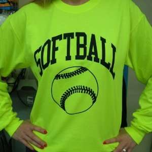  Long Sleeve Neon Softball T shirt: Sports & Outdoors