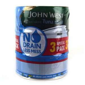 John West No Drain Tuna Steak in Brine 3 Grocery & Gourmet Food