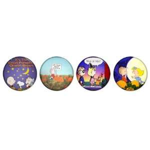 Set of 4 THE GREAT PUMPKIN 1.25 Magnets CHARLIE BROWN 
