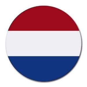  Netherlands Flag Round Mouse Pad: Office Products