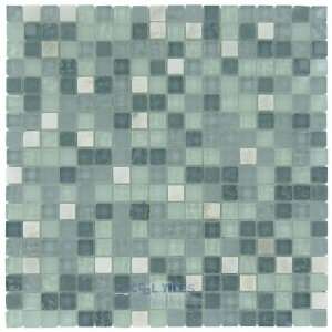  Tessera   5/8 x 5/8 glass & stone mosaic tile in alaskan 