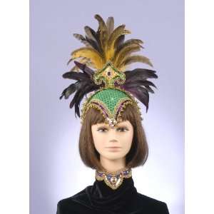  Mardi Gras Showgirl Headpiece & Choker Set Toys & Games