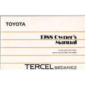  1988 Owners Manual Tercel Sedan/EZ: Everything Else