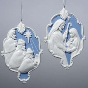   Holy Family and 3 Kings Christmas Ornaments 4.25