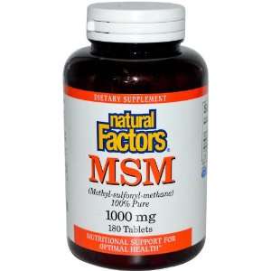    MSM 1000mg 180 Tablets, Natural Factors: Health & Personal Care