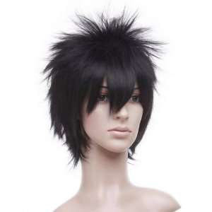    Spiky Black Anime Costume Cosplay Short Cut Wig: Toys & Games