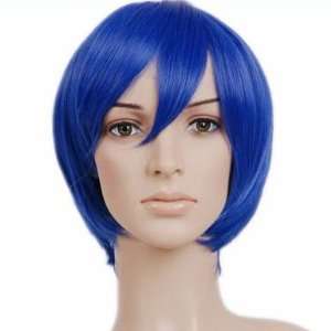  Blue Short Length Anime Cosplay Wig Costume: Toys & Games