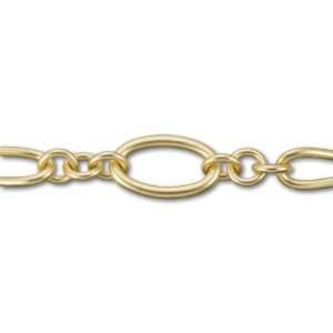  Satin Hamilton Gold Plated 3+1 Oval and Twisted Oval Link 