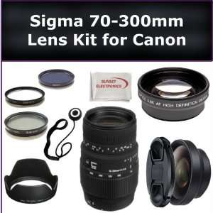   Telephoto Lens, Lens Cap, Lens Hood, Lens Cap Keeper, 3 Piece Filter