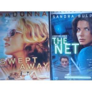 DVD Movies Swept Away Madonna   The Net Sandra Bullock 2 Feature 