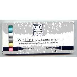  Kuretake Zig Writer Chalk Pastel Marker Pens (6pc Set 