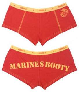 Womens Red Marines Booty Shorts: Clothing