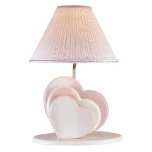  Lite Source Soft Pink Love Hearts Night Light Table Lamp 