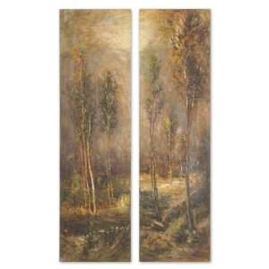Uttermost 70 Inch Woodland Panels (Set of 2) Frameless Hand Painted 