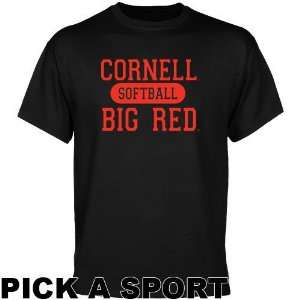  Cornell Big Red Black Custom Sport T shirt  : Sports 