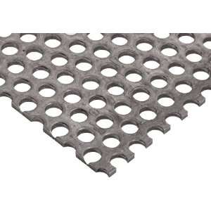 Hot Rolled Steel A36 Perforated Sheet, Staggered 0.375 Round Perfs, 0 