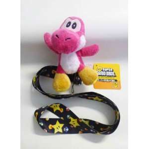  Mario Bros Yoshi Lanyard   Dark Pink Yoshi   Star Lanyard 