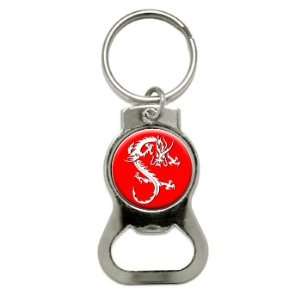 Dragon   Red   Bottle Cap Opener Keychain Ring: Automotive