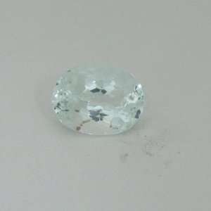   : Aquamarine Light Blue Facet Oval 3.63 ct Natural Gemstone: Jewelry
