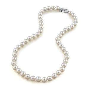  8.5 9.0mm Japanese White Akoya Pearl Necklace   AA+ 